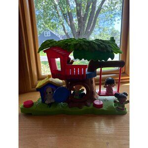 Mattel Little People Swing & Share Treehouse Playset With 5 Figures & Accessorie